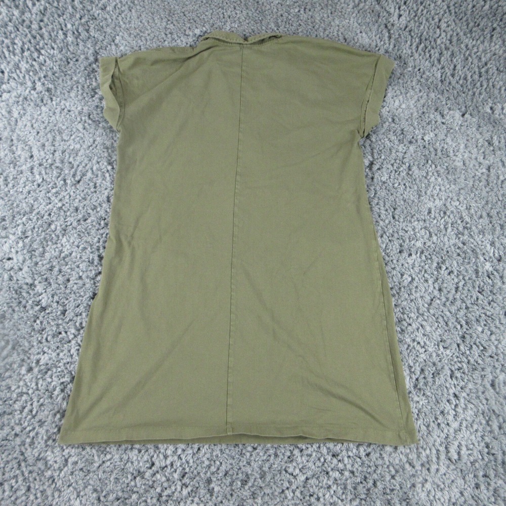 Banana Republic Dress Womens Petites Large Green Cuffed Collared Shift Pockets - Picture 11 of 13